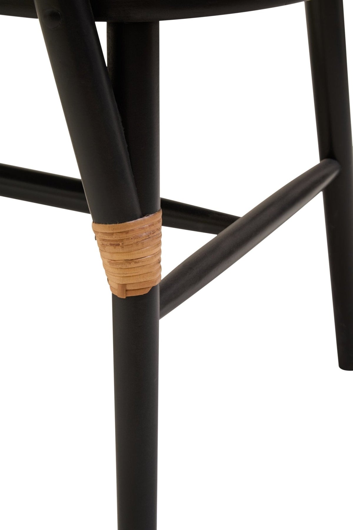 Cebu Natural Cane Bench with Black Elm Wood Frame | Luxury Home Accessories | Heulog Glow