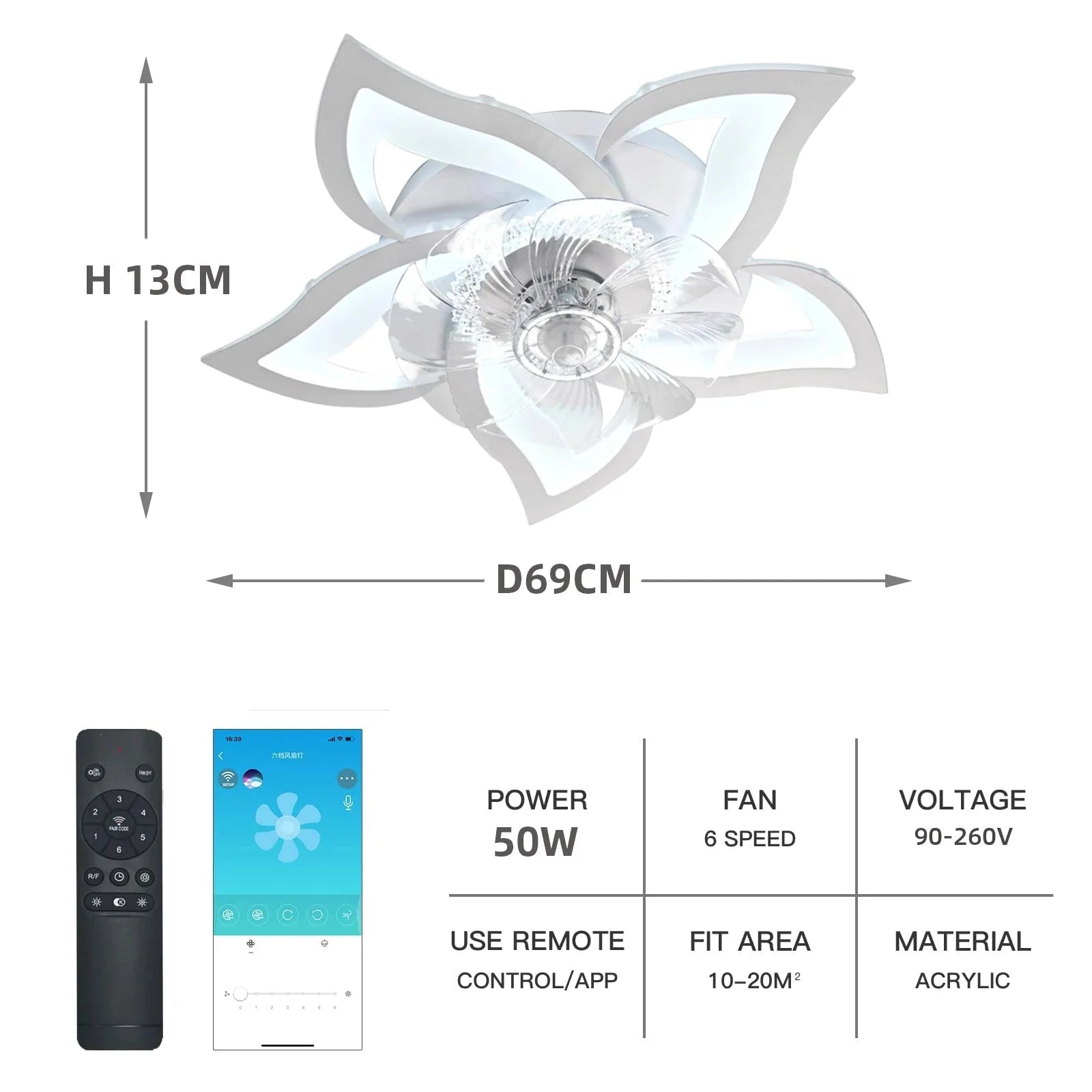 Ceiling Fans With Lights Smart Switch Modern Led Ceiling Fan Lamp | Luxury Home Accessories | Heulog Glow