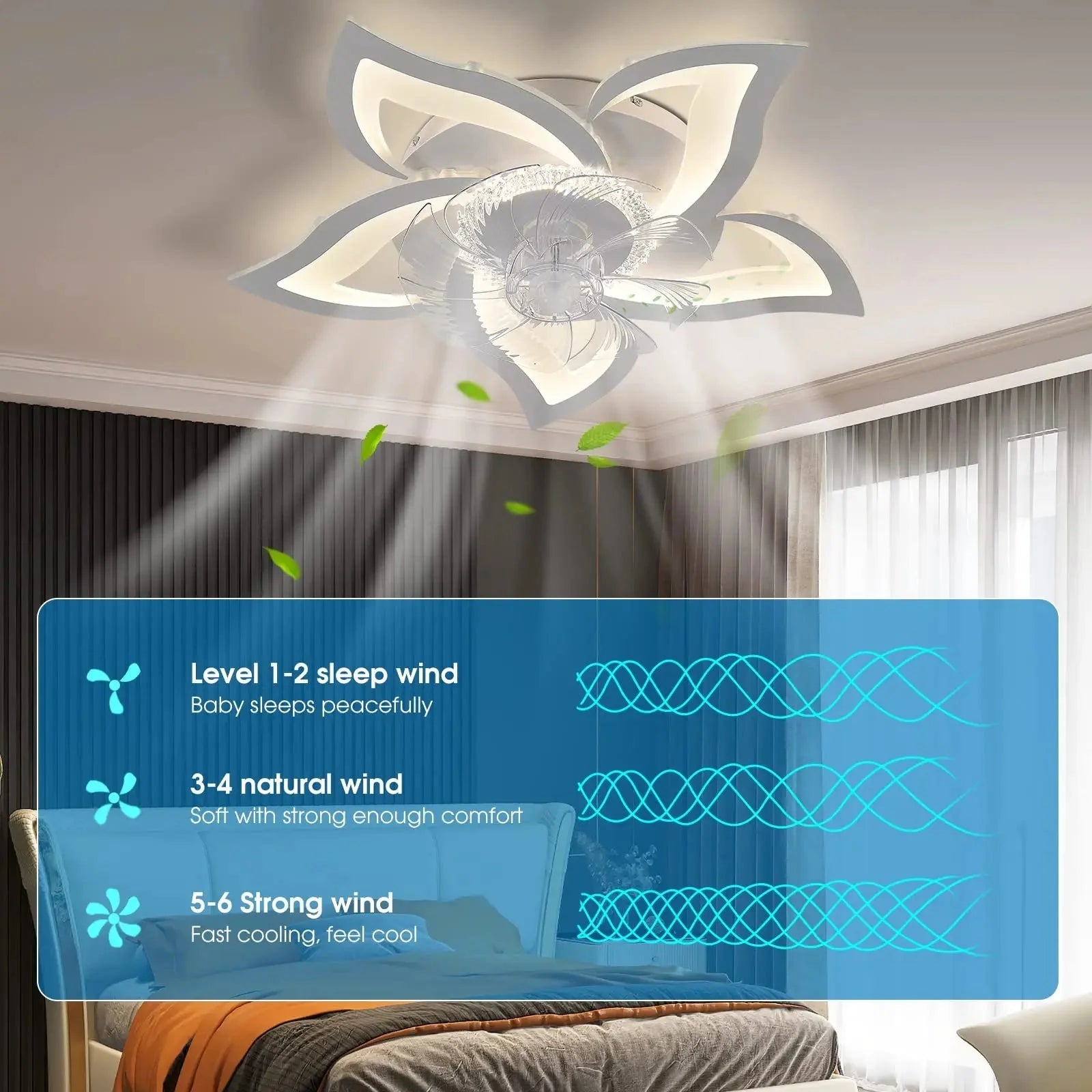 Ceiling Fans With Lights Smart Switch Modern Led Ceiling Fan Lamp | Luxury Home Accessories | Heulog Glow