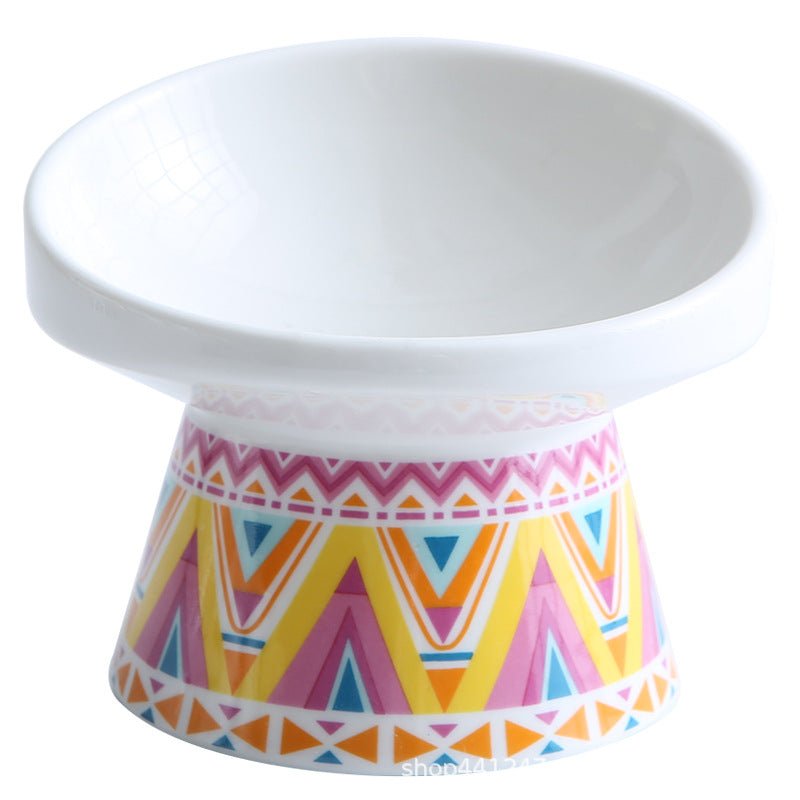 Ceramic cat bowl to protect the single bowl cat | Luxury Home Accessories | Heulog Glow