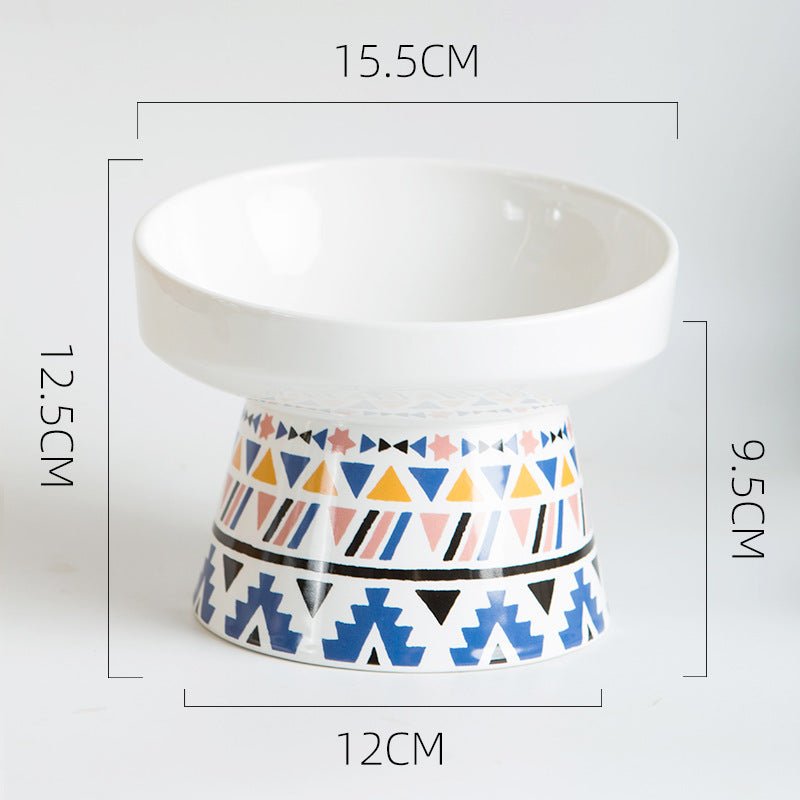 Ceramic cat bowl to protect the single bowl cat | Luxury Home Accessories | Heulog Glow