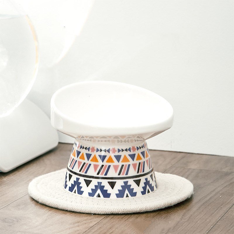 Ceramic cat bowl to protect the single bowl cat | Luxury Home Accessories | Heulog Glow