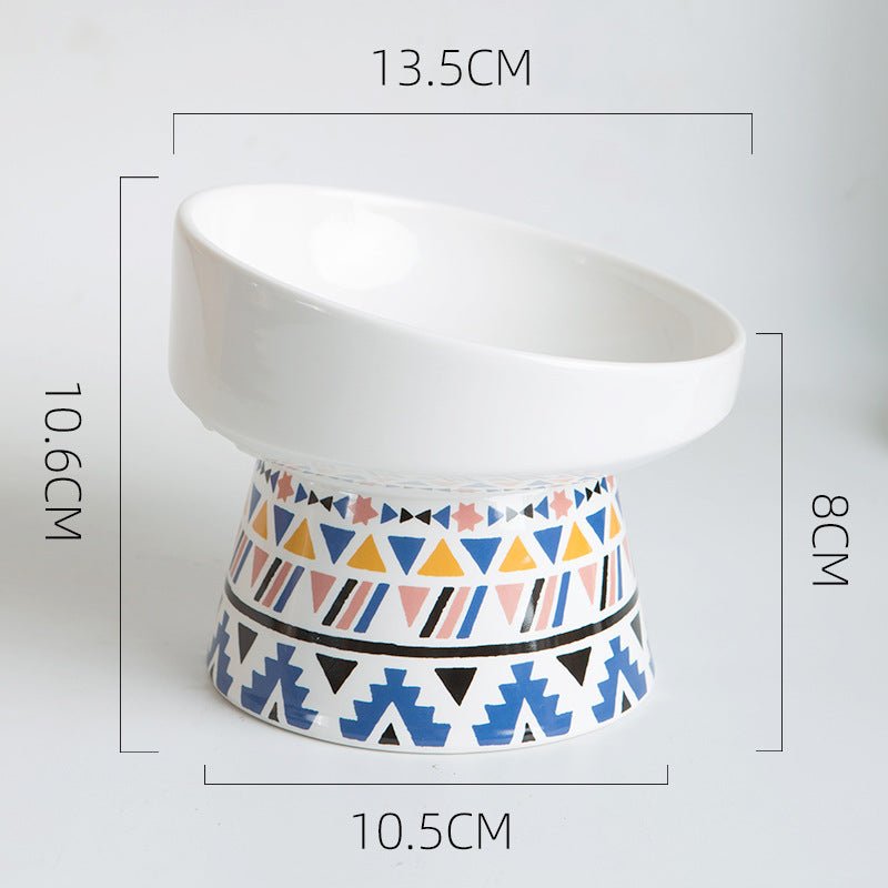 Ceramic cat bowl to protect the single bowl cat | Luxury Home Accessories | Heulog Glow