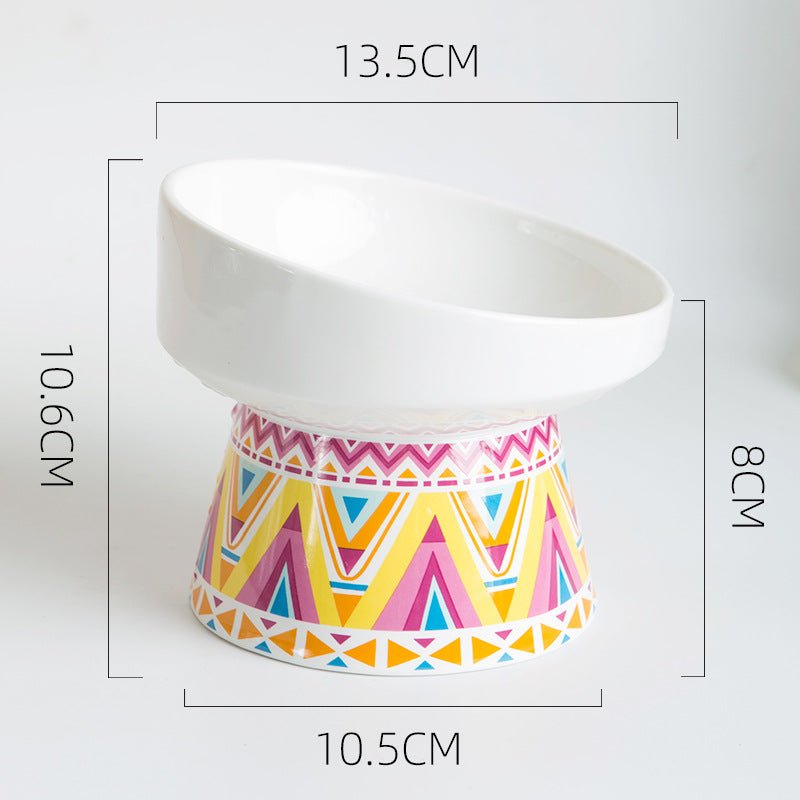Ceramic cat bowl to protect the single bowl cat | Luxury Home Accessories | Heulog Glow