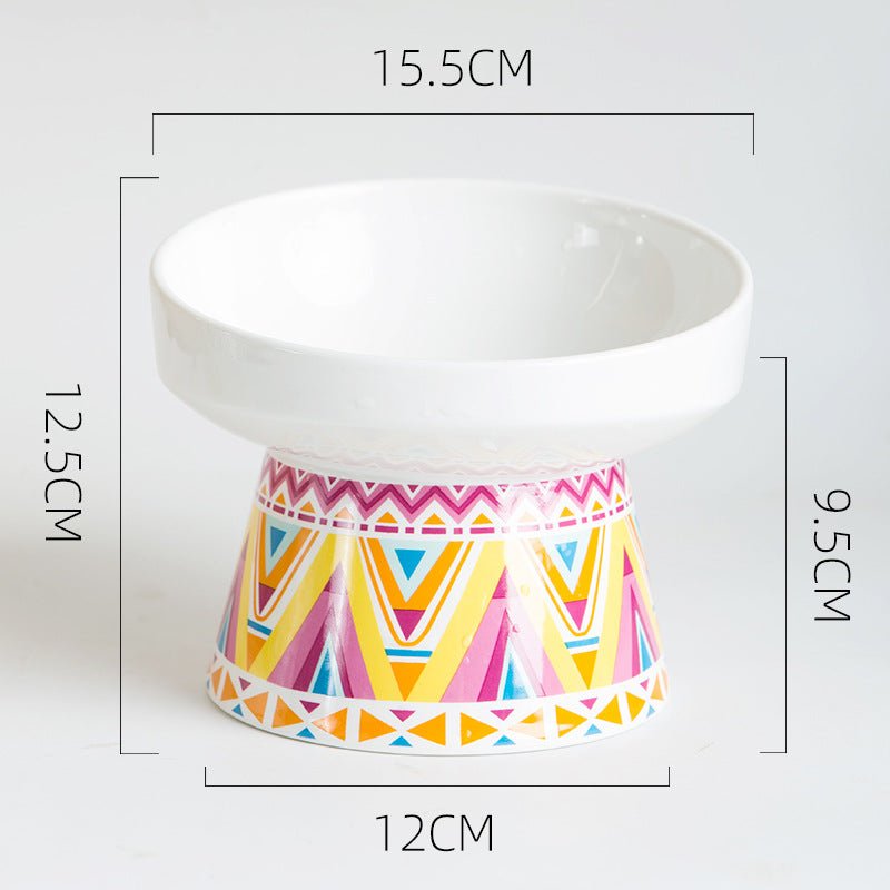 Ceramic cat bowl to protect the single bowl cat | Luxury Home Accessories | Heulog Glow