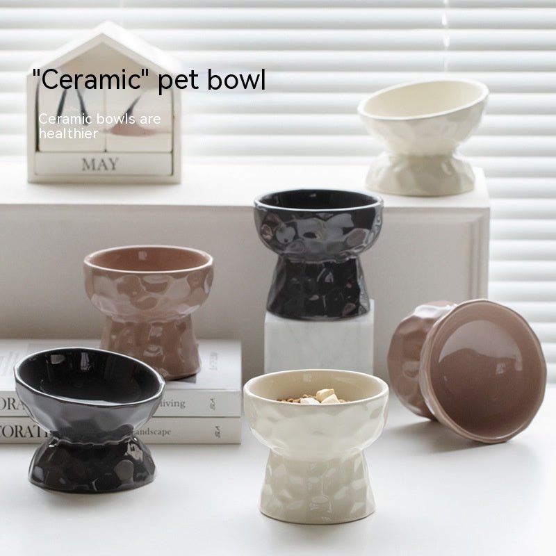 Ceramic High Leg Cervical Support Oblique Bowl | Luxury Home Accessories | Heulog Glow