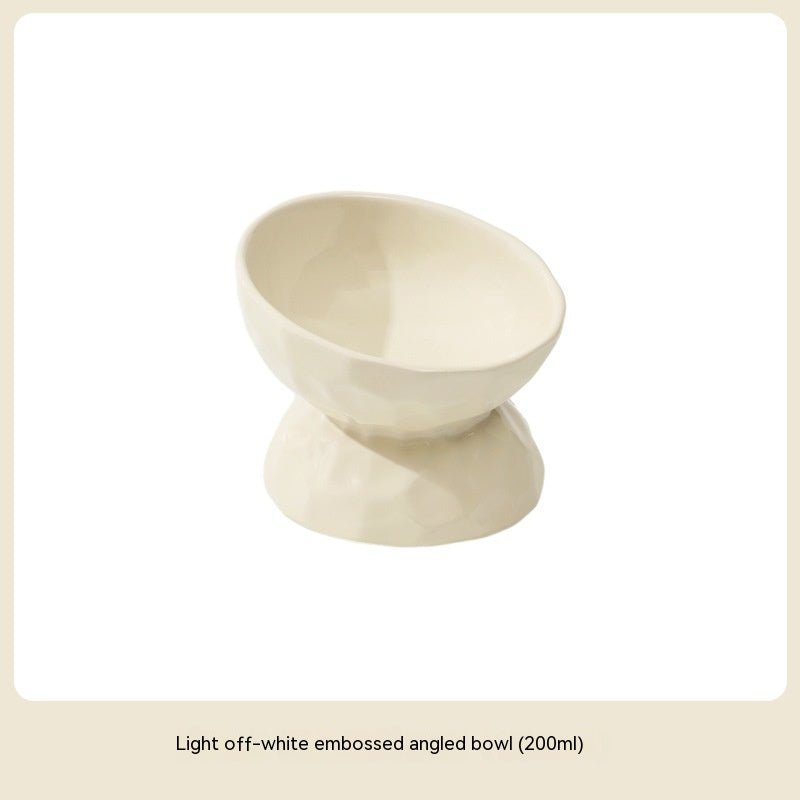 Ceramic High Leg Cervical Support Oblique Bowl | Luxury Home Accessories | Heulog Glow
