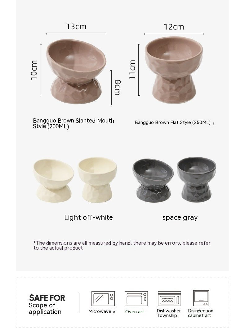 Ceramic High Leg Cervical Support Oblique Bowl | Luxury Home Accessories | Heulog Glow