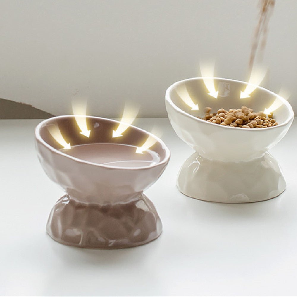 Ceramic High Leg Cervical Support Oblique Bowl | Luxury Home Accessories | Heulog Glow