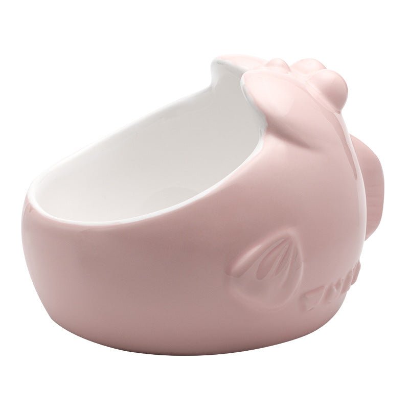 Ceramic pet bowl oblique mouth cat bowl | Luxury Home Accessories | Heulog Glow