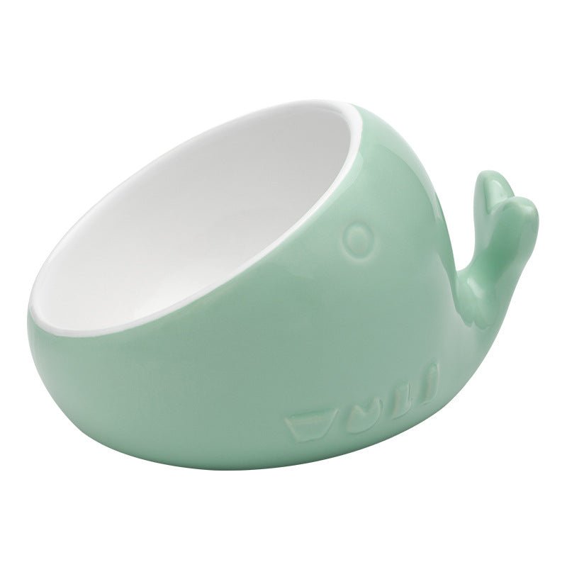 Ceramic pet bowl oblique mouth cat bowl | Luxury Home Accessories | Heulog Glow