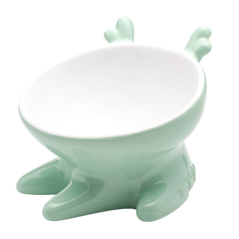 Ceramic pet bowl oblique mouth cat bowl | Luxury Home Accessories | Heulog Glow