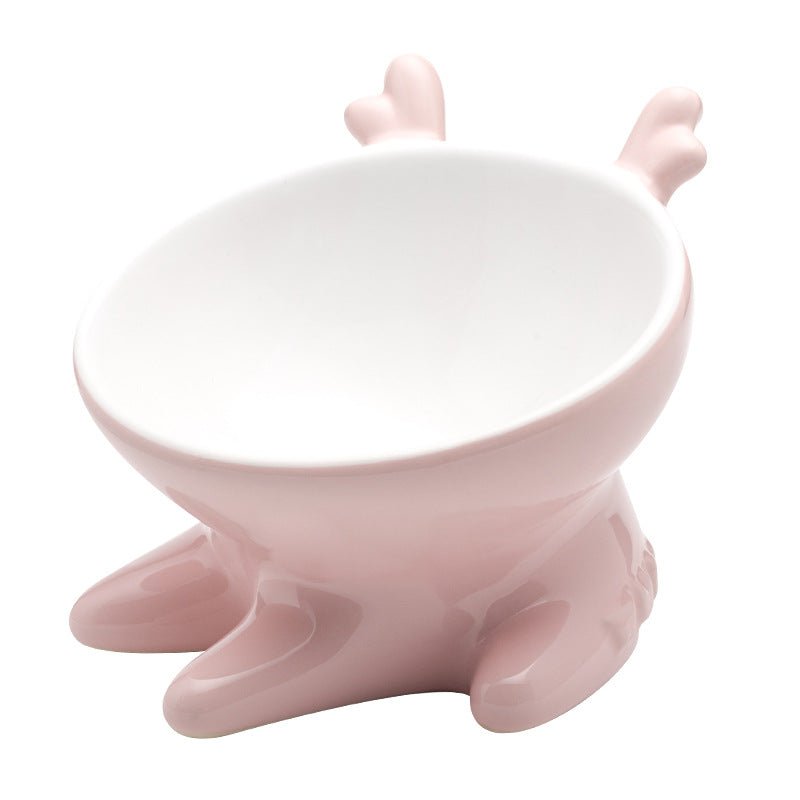 Ceramic pet bowl oblique mouth cat bowl | Luxury Home Accessories | Heulog Glow