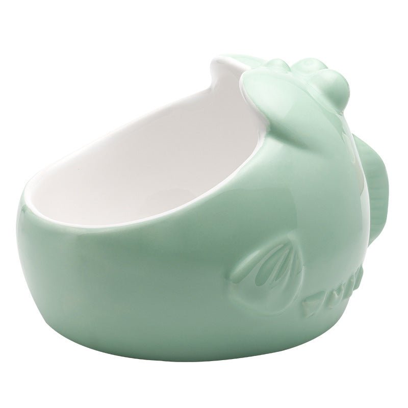 Ceramic pet bowl oblique mouth cat bowl | Luxury Home Accessories | Heulog Glow