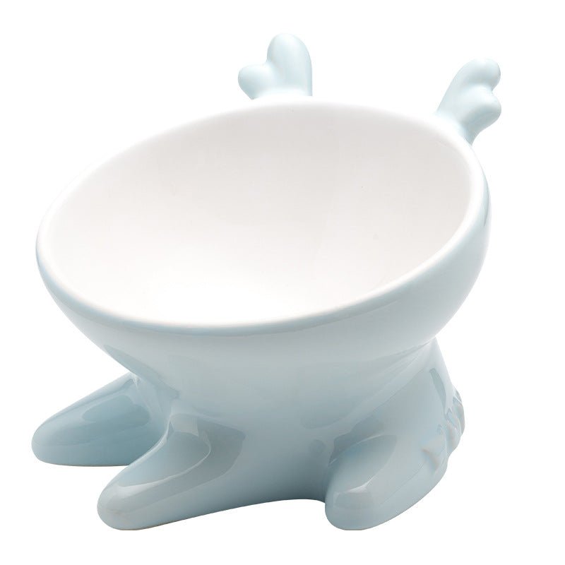 Ceramic pet bowl oblique mouth cat bowl | Luxury Home Accessories | Heulog Glow