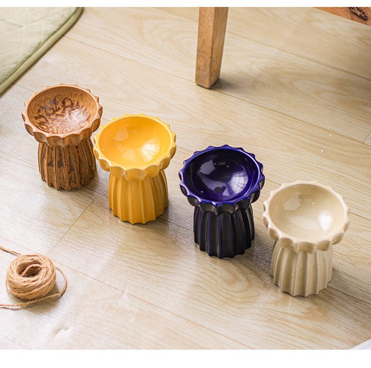 Ceramic tall cat bowl | Luxury Home Accessories | Heulog Glow