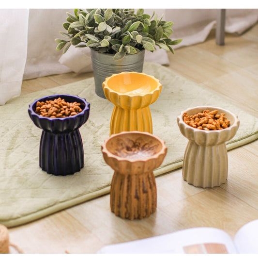 Ceramic tall cat bowl | Luxury Home Accessories | Heulog Glow