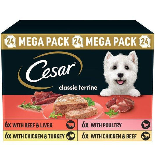 Cesar Classic Terrines Mixed Selection Trays Mega Pack 150g x 24 | Luxury Home Accessories | Heulog Glow