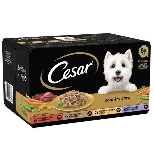 Cesar Tray Country Stew SS CIG 3x8x150g | Luxury Home Accessories | Heulog Glow