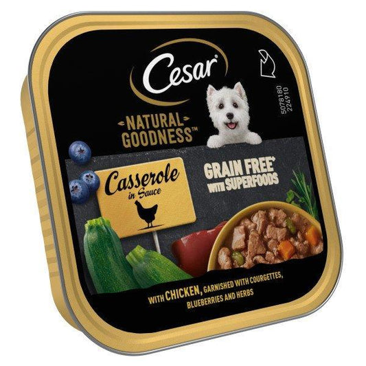 Cesar Tray Nat Good Cas Chck G 16x100g | Luxury Home Accessories | Heulog Glow