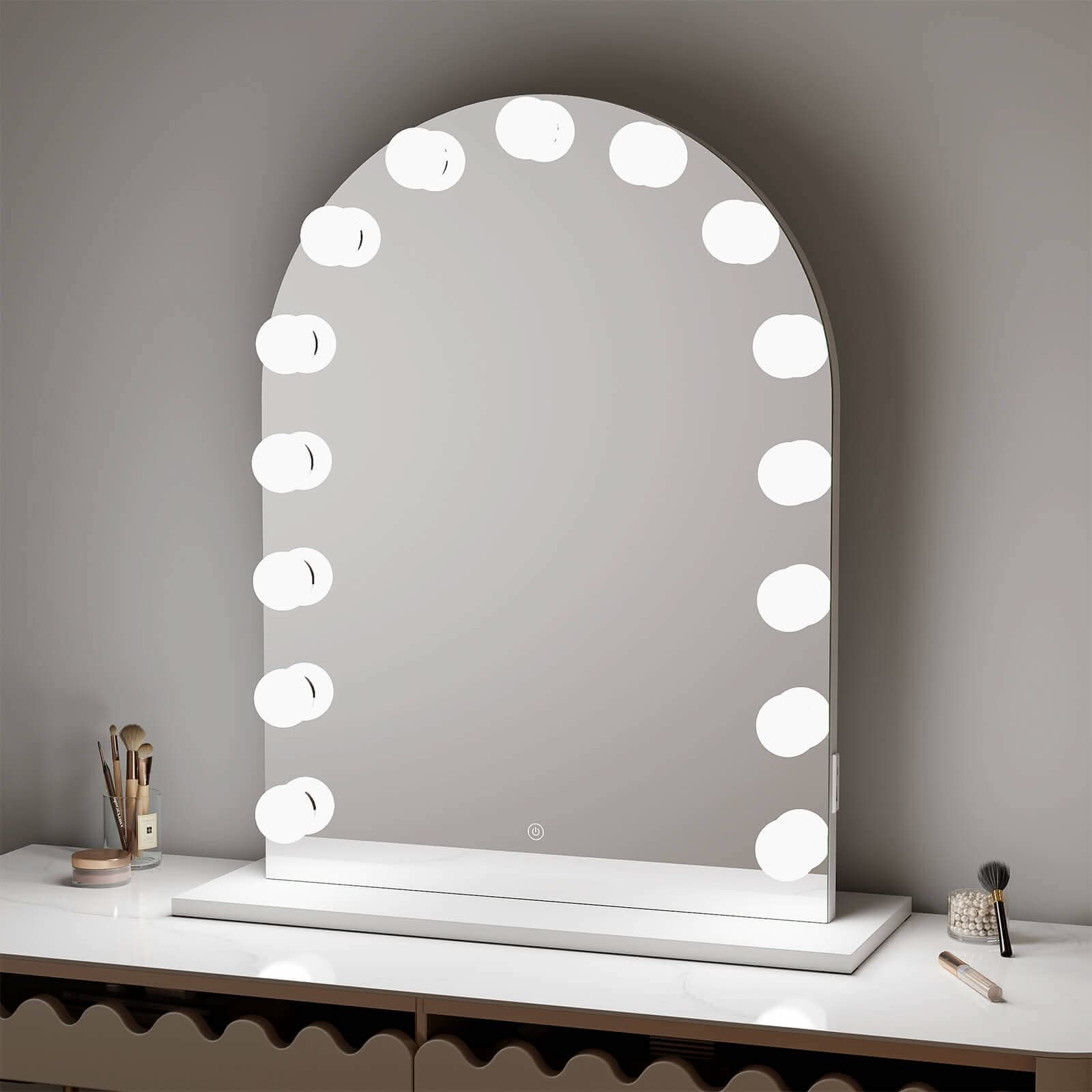 Charlize Arch Hollywood Mirror 80 x 60cm | Luxury Home Accessories | Heulog Glow
