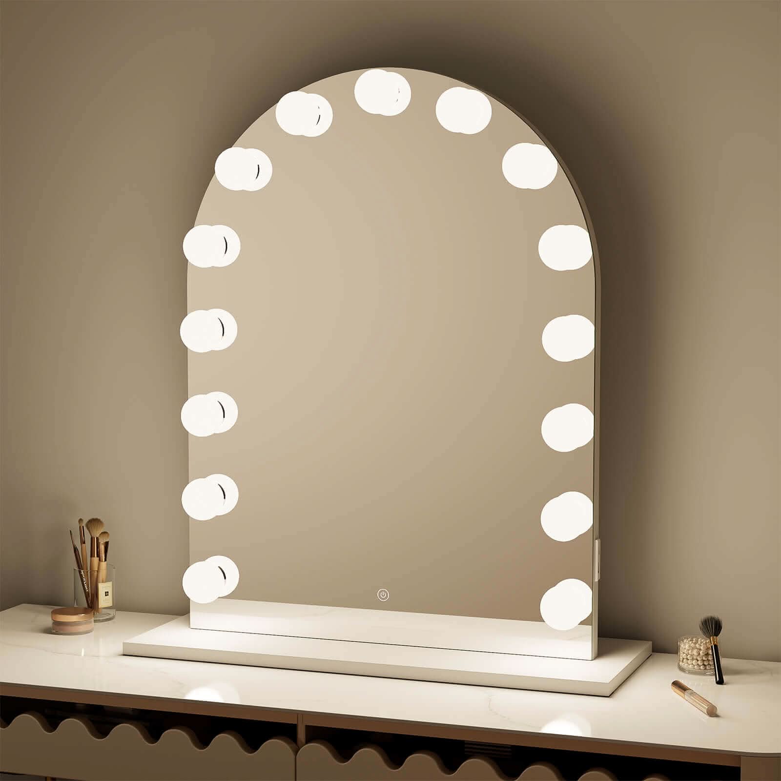 Charlize Arch Hollywood Mirror 80 x 60cm | Luxury Home Accessories | Heulog Glow