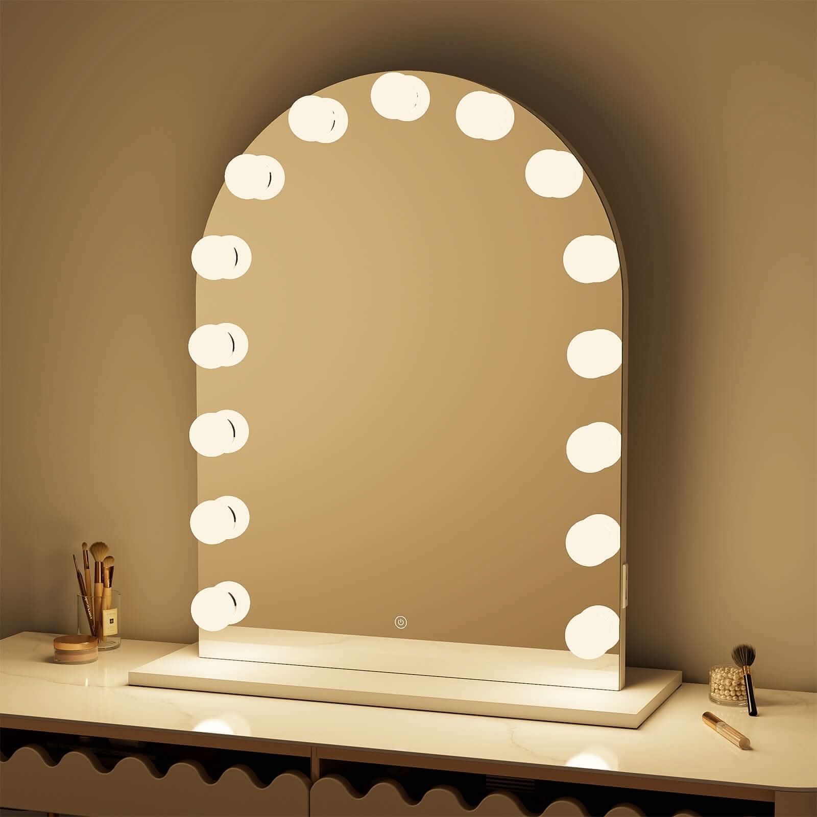 Charlize Arch Hollywood Mirror 80 x 60cm | Luxury Home Accessories | Heulog Glow