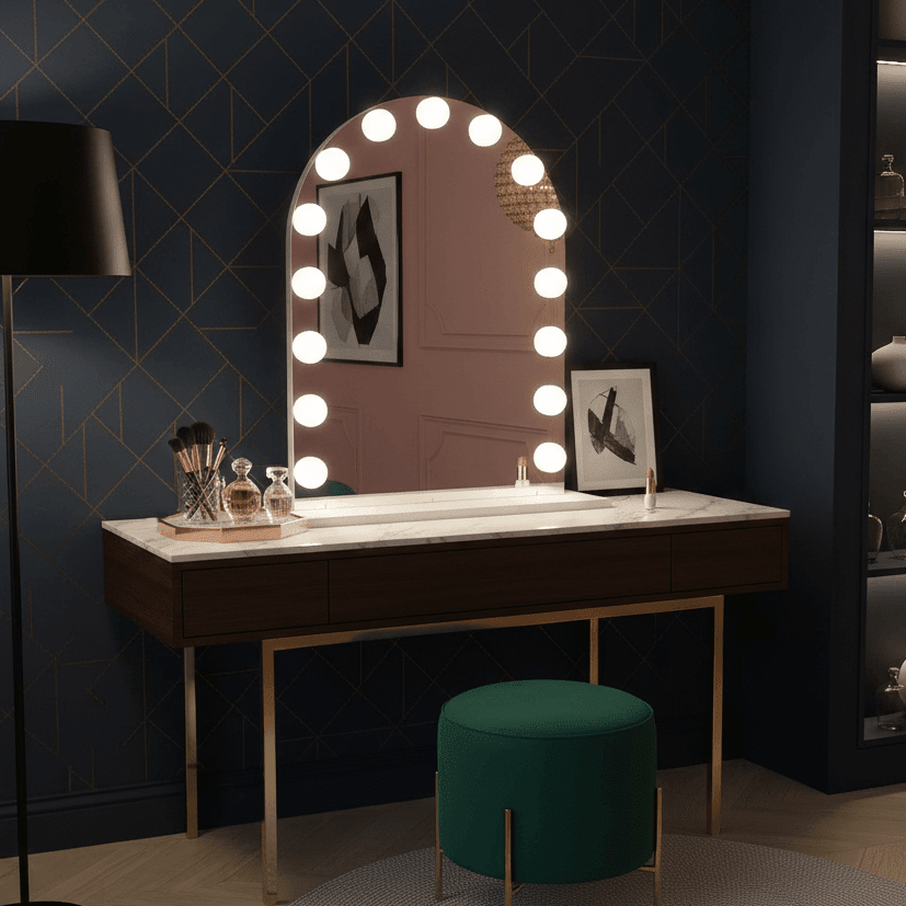 Charlize Arch Hollywood Mirror 80 x 60cm | Luxury Home Accessories | Heulog Glow