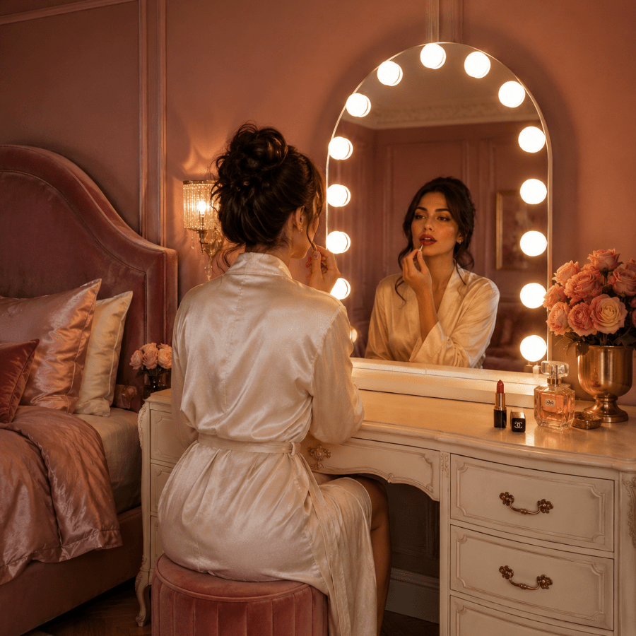 Charlize Arch Hollywood Mirror 80 x 60cm | Luxury Home Accessories | Heulog Glow