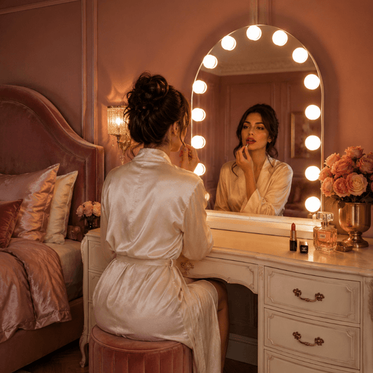 Charlize Arch Hollywood Mirror 80 x 60cm | Luxury Home Accessories | Heulog Glow