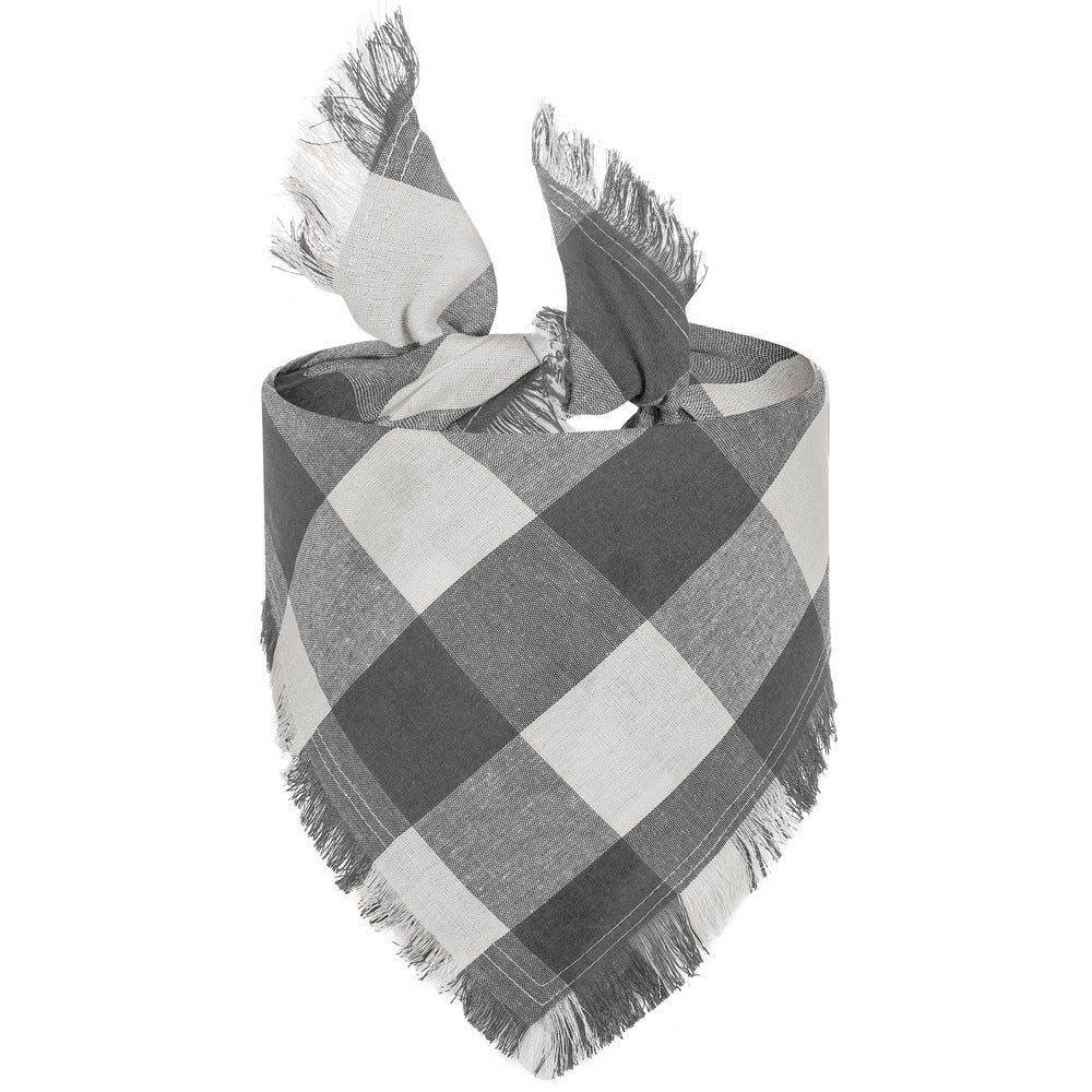 Check Pet Triangle Scarf Tassel Style Dog Scarf | Luxury Home Accessories | Heulog Glow