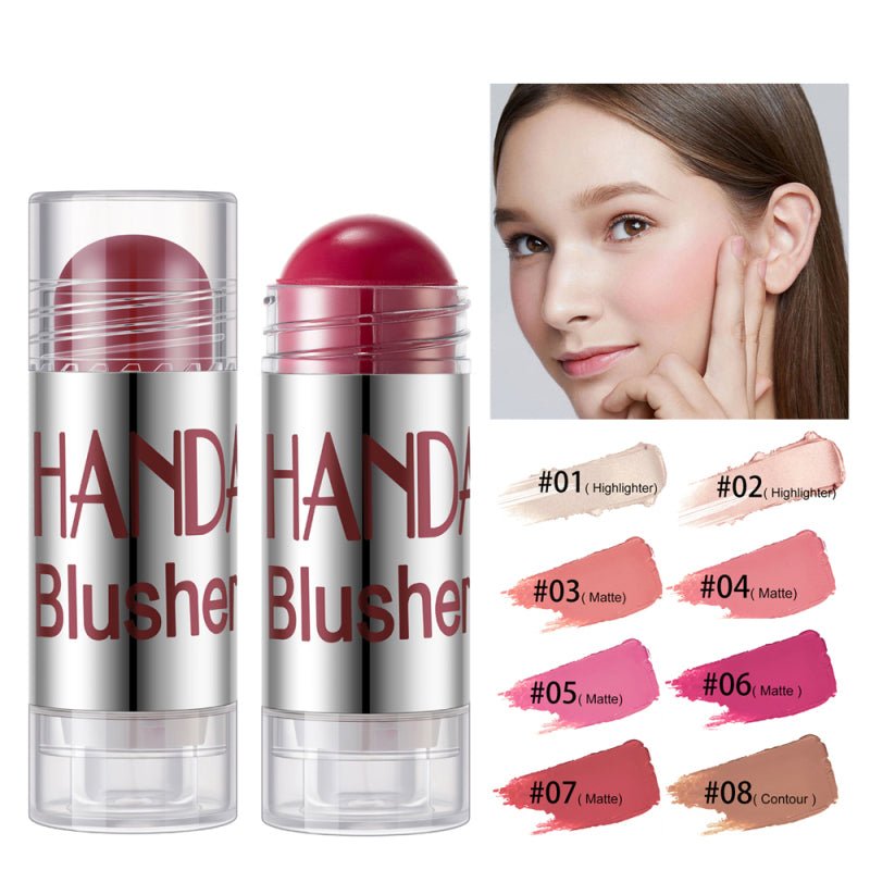 Cheek Blusher Shimmer Blush Stick Face Makeup Highlighter Bronzer Contour Cream Long-lasting Facial Make Up Cosmetics | Luxury Home Accessories | Heulog Glow