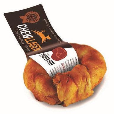 Chewllagen Collagen Beef Flavour Donut 3.5 Inch Dog Chew | Luxury Home Accessories | Heulog Glow