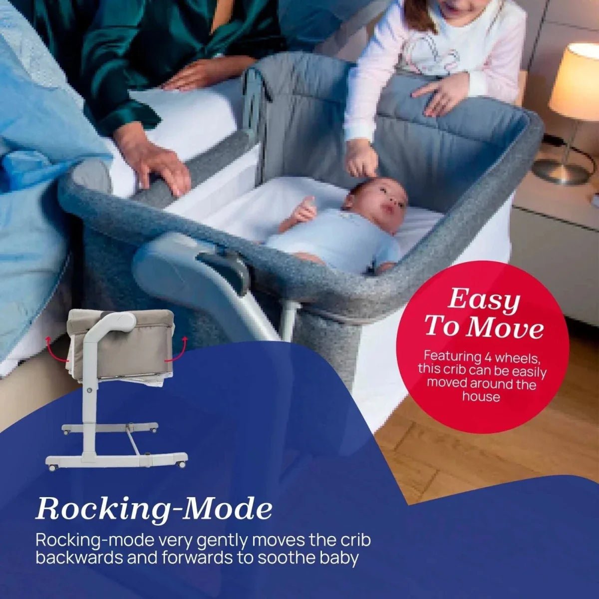 Chicco Next2Me Magic Evo Crib - Dark Gray | Luxury Home Accessories | Heulog Glow