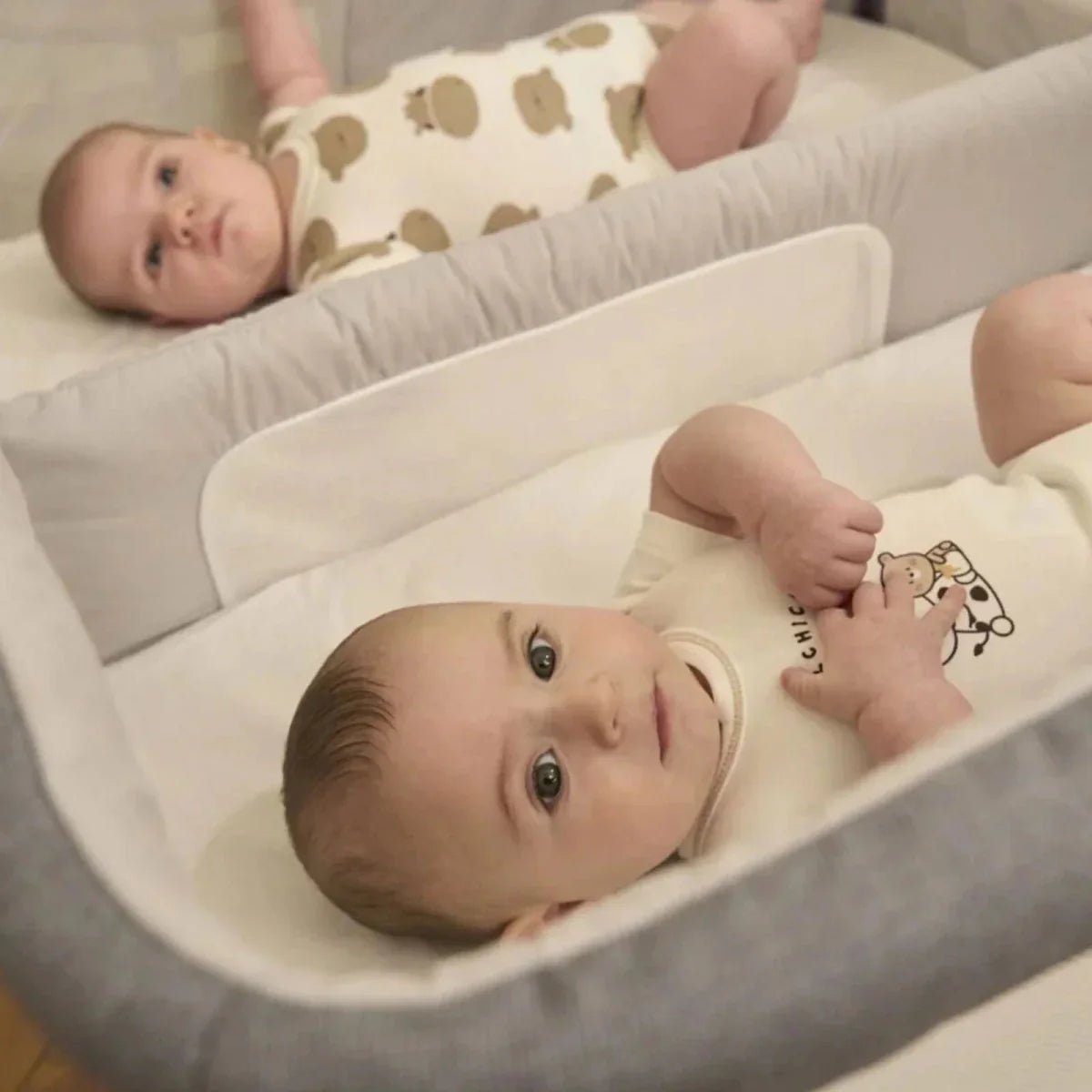 Chicco Next2Me Twins Crib - Magnet Grey | Luxury Home Accessories | Heulog Glow
