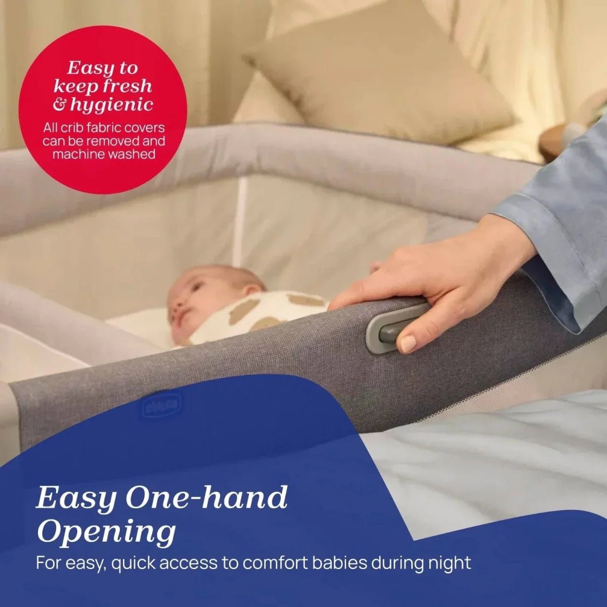 Chicco Next2Me Twins Crib - Magnet Grey | Luxury Home Accessories | Heulog Glow