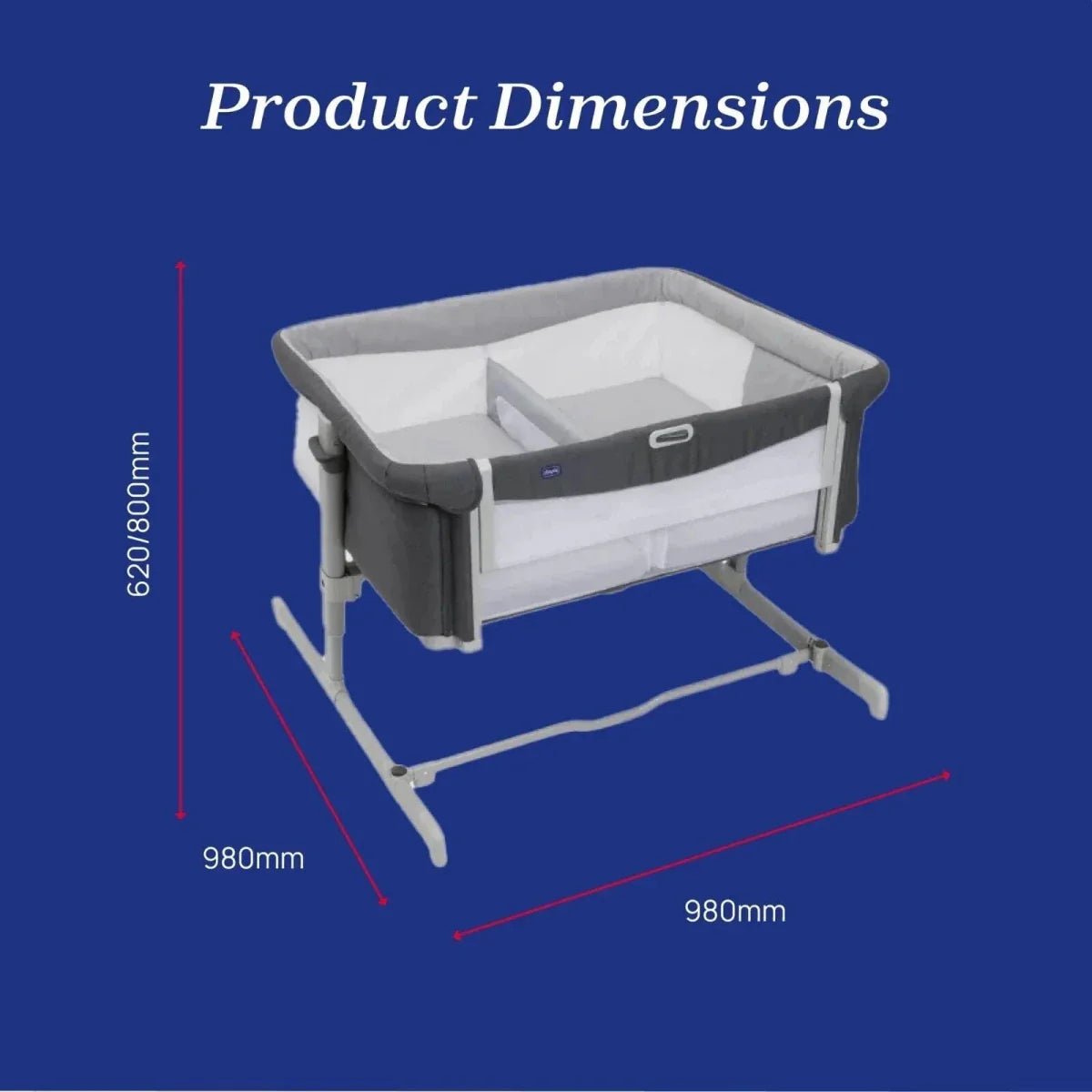 Chicco Next2Me Twins Crib - Magnet Grey | Luxury Home Accessories | Heulog Glow