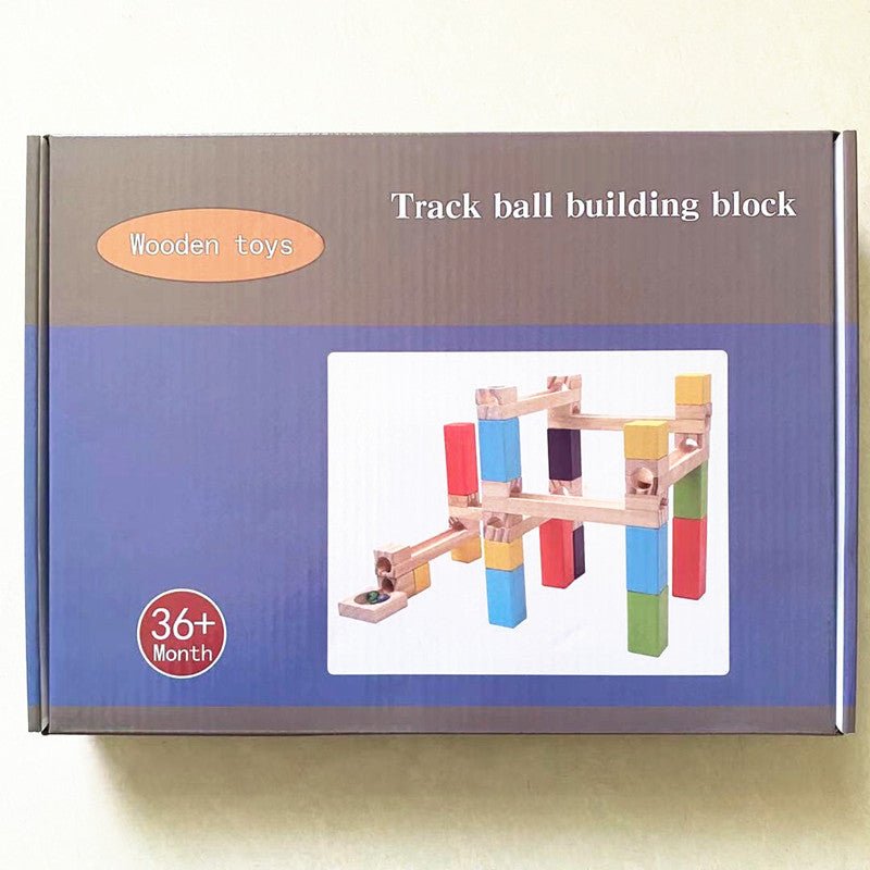 Children's Educational Parent-child Ball Track Slide Blocks Stacking High Marbles To Build Wooden Toys | Luxury Home Accessories | Heulog Glow