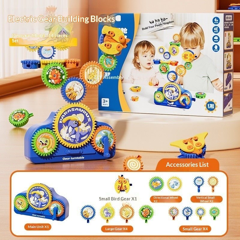 Children's Electric Building Blocks Variable Gear Rotating Assembly Puzzle Toy | Luxury Home Accessories | Heulog Glow