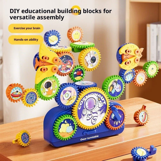 Children's Electric Building Blocks Variable Gear Rotating Assembly Puzzle Toy | Luxury Home Accessories | Heulog Glow