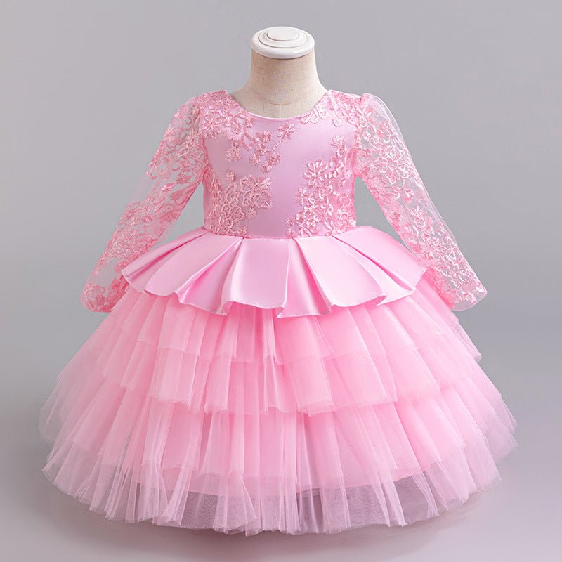 Children's Embroidered Princess Long-Sleeve Tutu For Piano Performance | Luxury Home Accessories | Heulog Glow