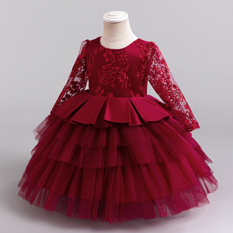 Children's Embroidered Princess Long-Sleeve Tutu For Piano Performance | Luxury Home Accessories | Heulog Glow