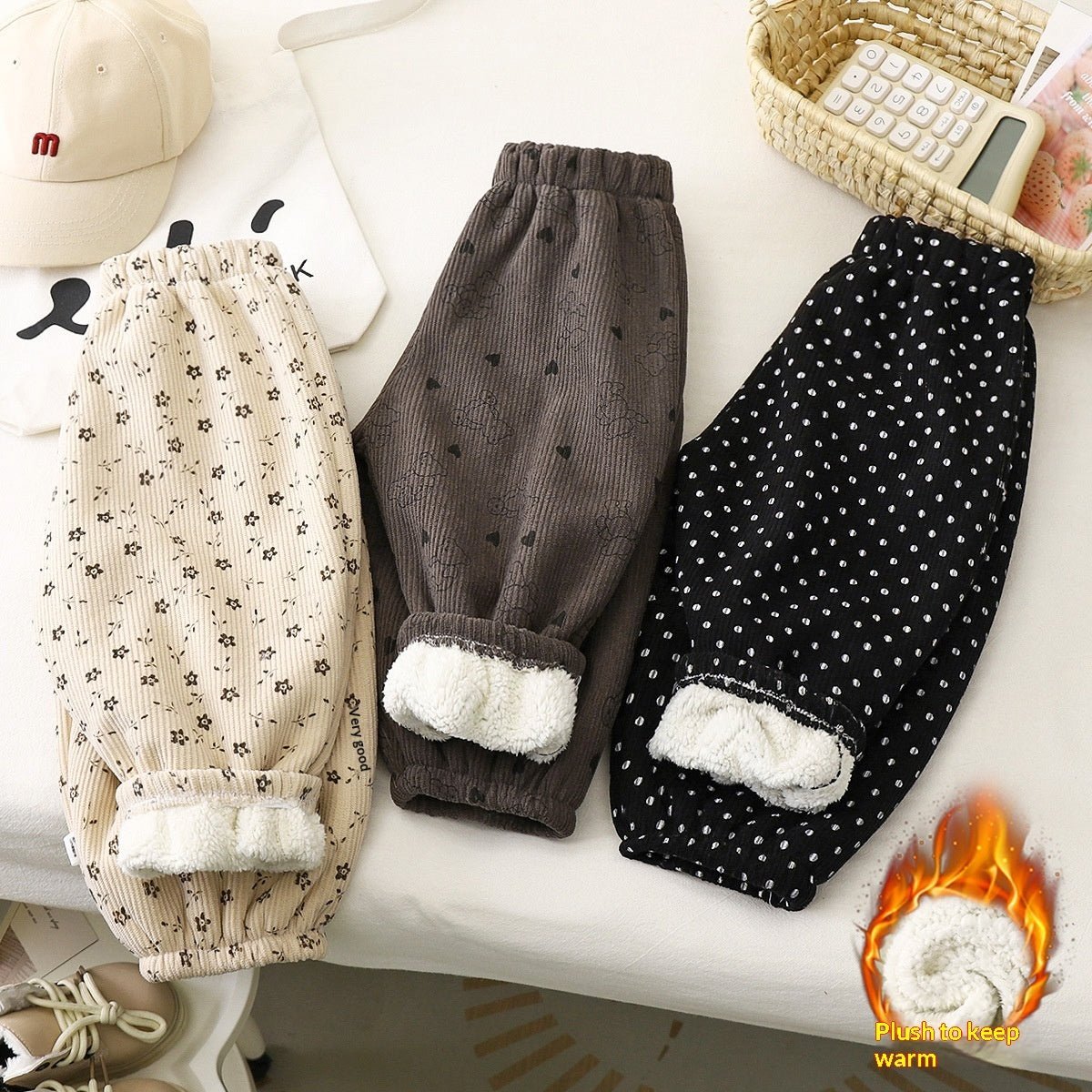 Children's Fleece-lined Warm Thickened Sweatpants | Luxury Home Accessories | Heulog Glow