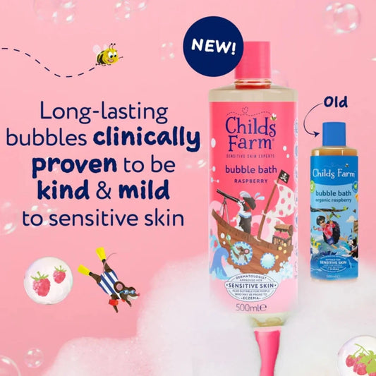 Childs Farm Bubble Bath 500ml - Raspberry | Luxury Home Accessories | Heulog Glow
