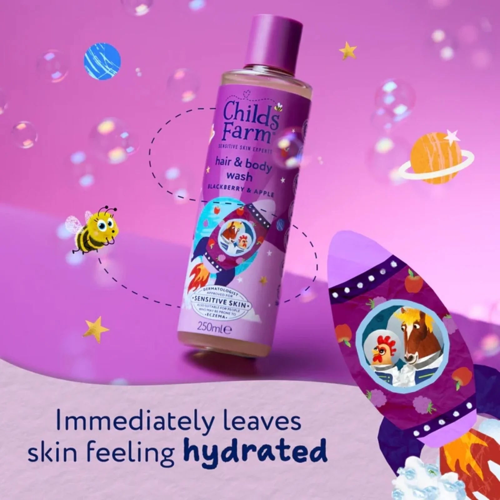 Childs Farm Hair & Body Wash 250ml - Blackberry & Apple | Luxury Home Accessories | Heulog Glow