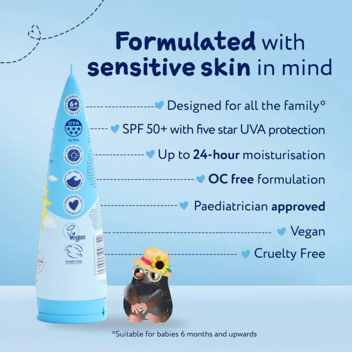 Childs Farm SPF 50+ Sun Cream Fragrance Free Sunscreen for Kids & Sensitive Skin 100ml | Luxury Home Accessories | Heulog Glow