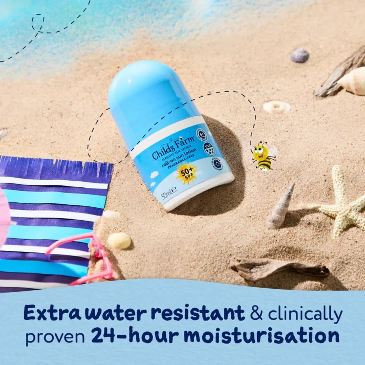 Childs Farm SPF50+ Roll On Fragrance Free Sun Lotion 50ml | Luxury Home Accessories | Heulog Glow