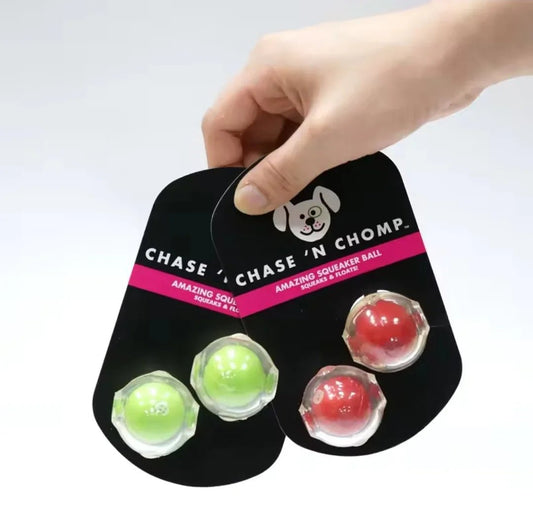 Chomp & Chase XS Squeaking Balls | Luxury Home Accessories | Heulog Glow