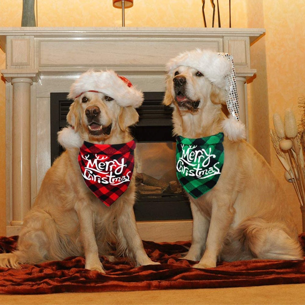 Christmas Pet Saliva Towel DIY Dog Triangle | Luxury Home Accessories | Heulog Glow