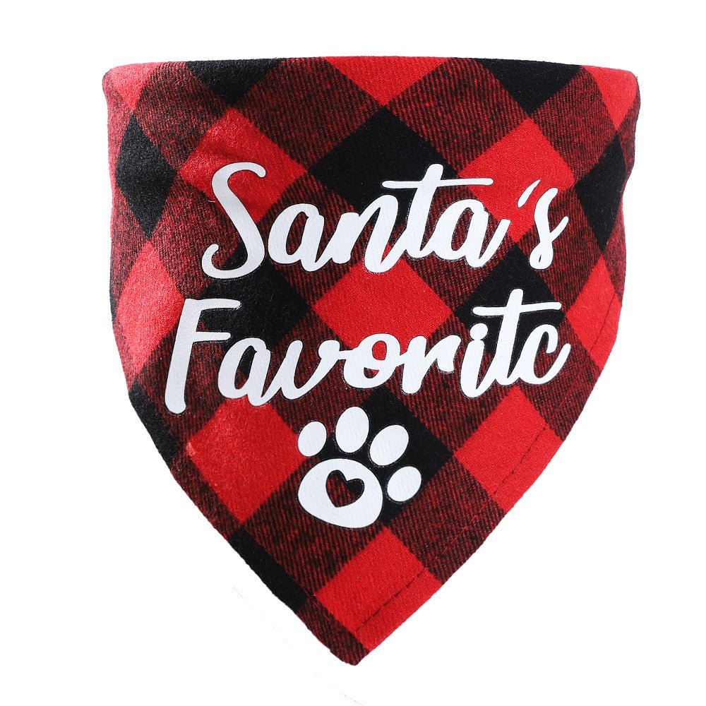 Christmas Pet Saliva Towel DIY Dog Triangle | Luxury Home Accessories | Heulog Glow